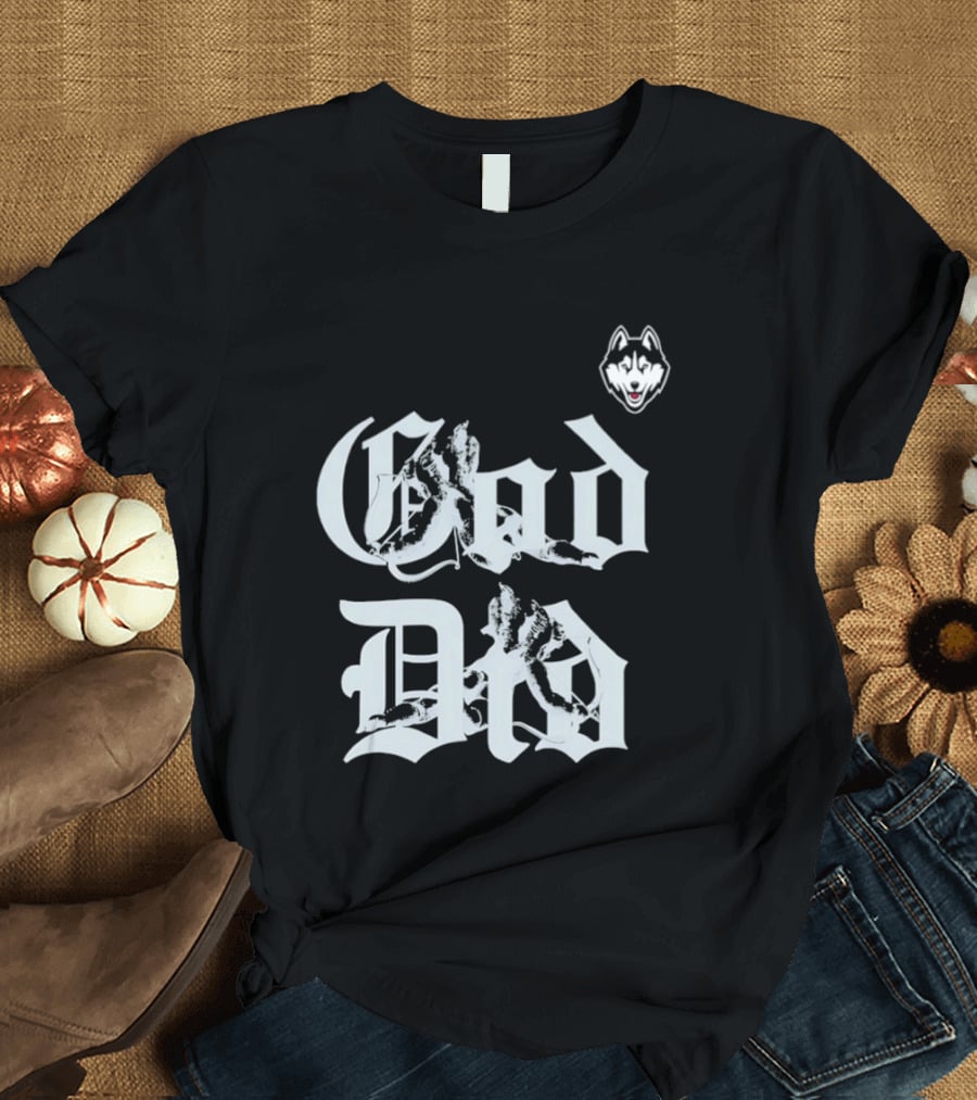UConn Huskies 2026 God Did Huskies Head T-Shirt