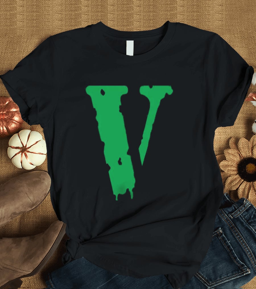 Vlone Friends Dripping Green V T-Shirt