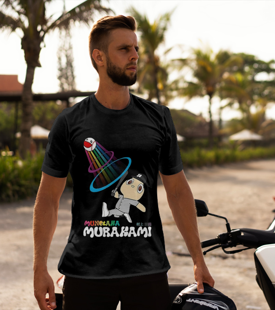 Munetaka Murakami Rainbow Baseball Character Swing T-Shirt