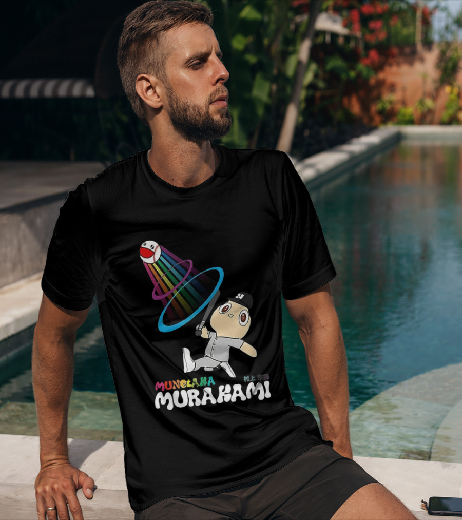 Munetaka Murakami Rainbow Baseball Character Swing T-Shirt