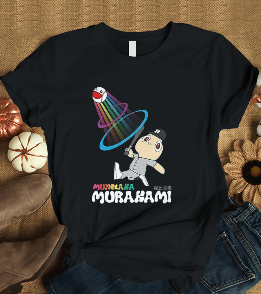 Munetaka Murakami Rainbow Baseball Character Swing T-Shirt