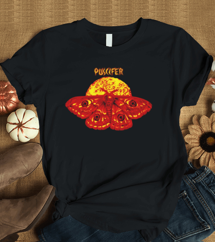 Puscifer April 4 2026 Boston MA Tour Fire Moth Sunburst T-Shirt