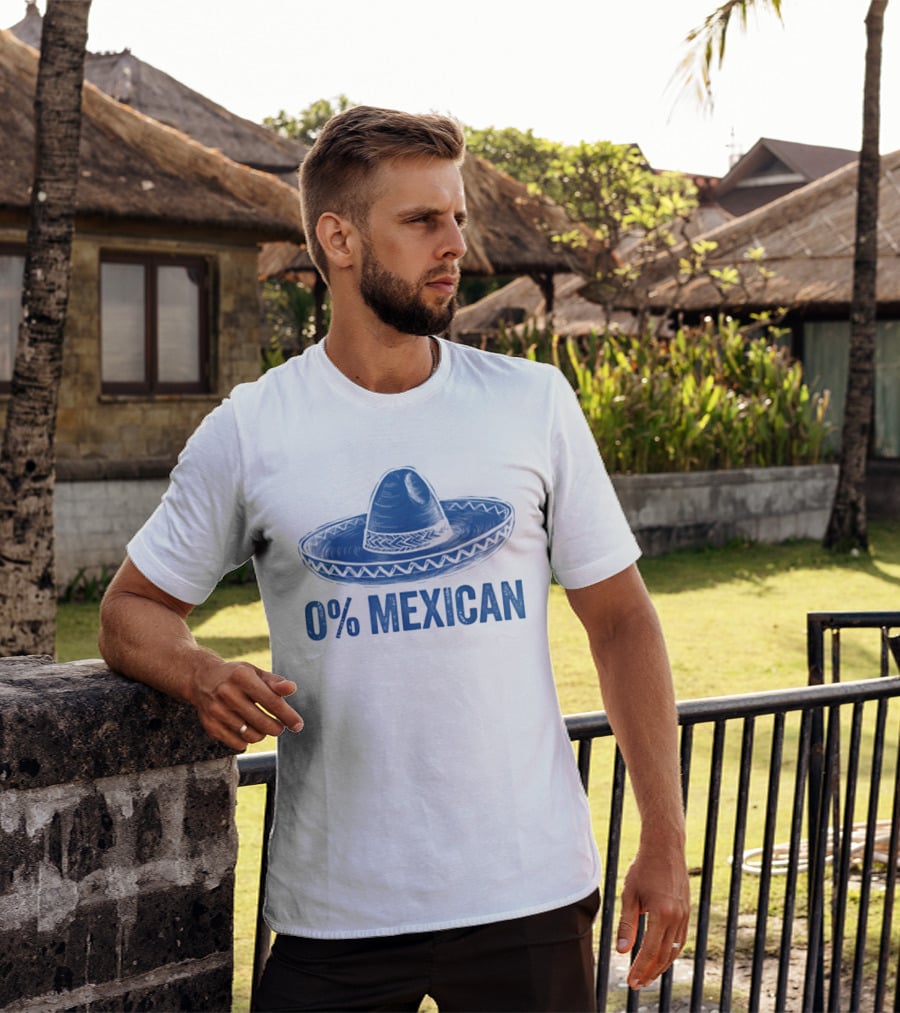 0% Mexican Sombrero Cinco De Mayo T-Shirt