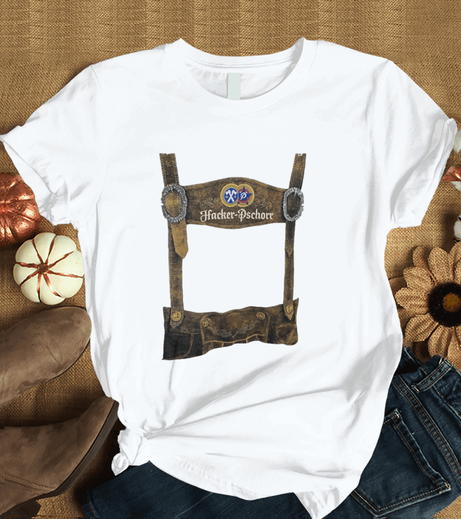 Hacker Pschorr Lederhosen Oktoberfest Beer Festival Bavarian Costume T-Shirt