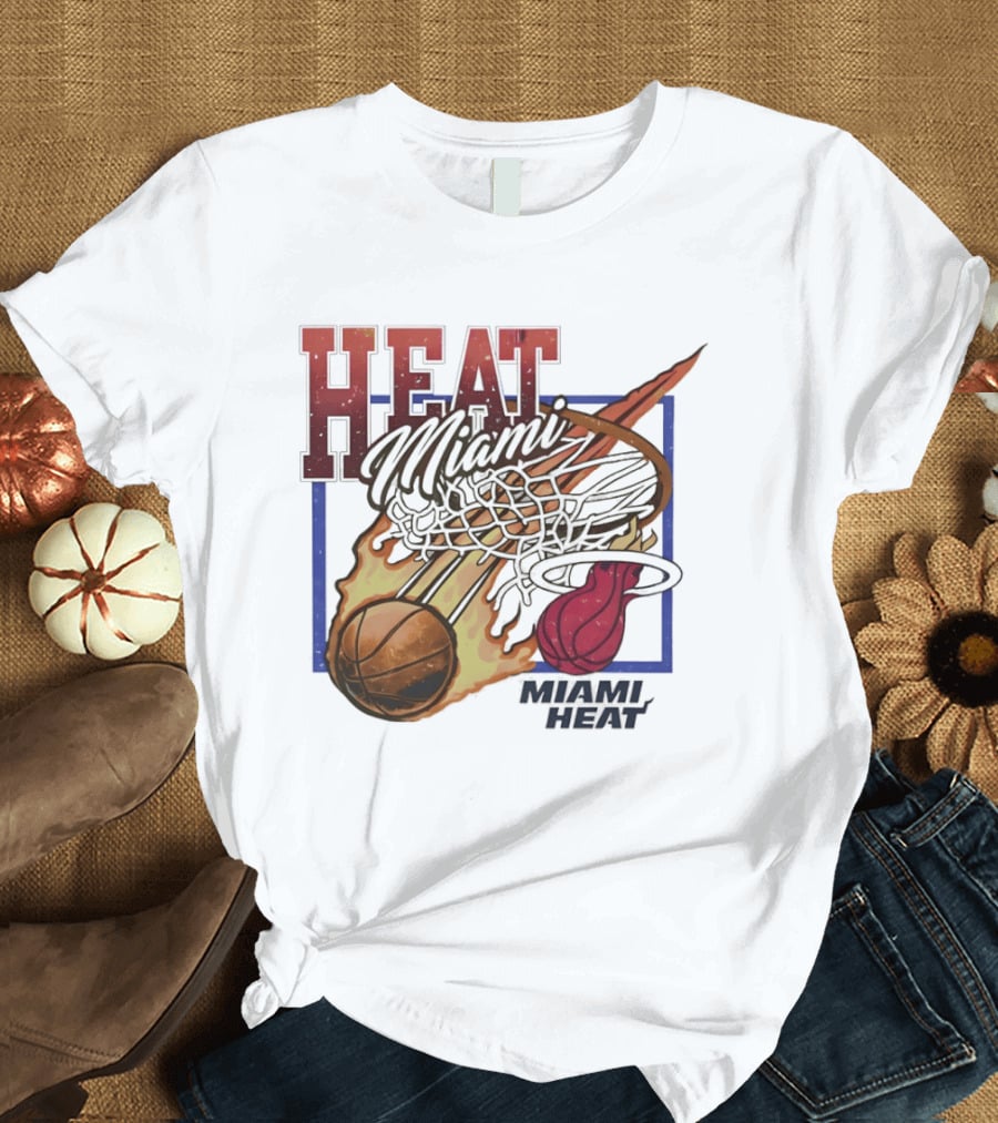 Bam Adebayo 83 Points Record Miami Heat Flaming Basketball GOAT Miami Heat T-Shirt