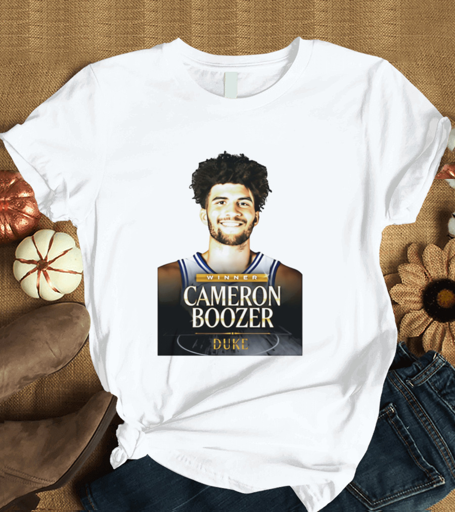 Winner Cameron Boozer Duke Basketball 2026 Naismith Men's College Player Of The Year T-Shirt