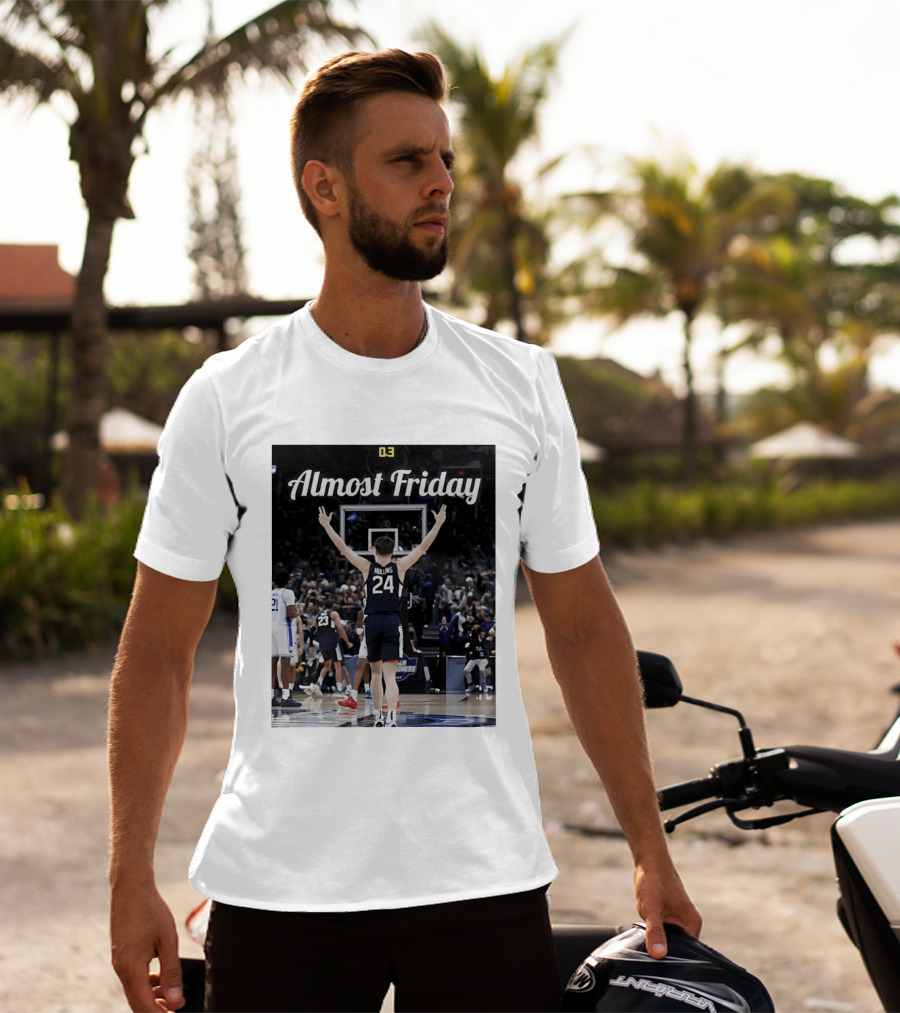 UConn Huskies March Madness Almost Friday Basketball Court Triumph T-Shirt