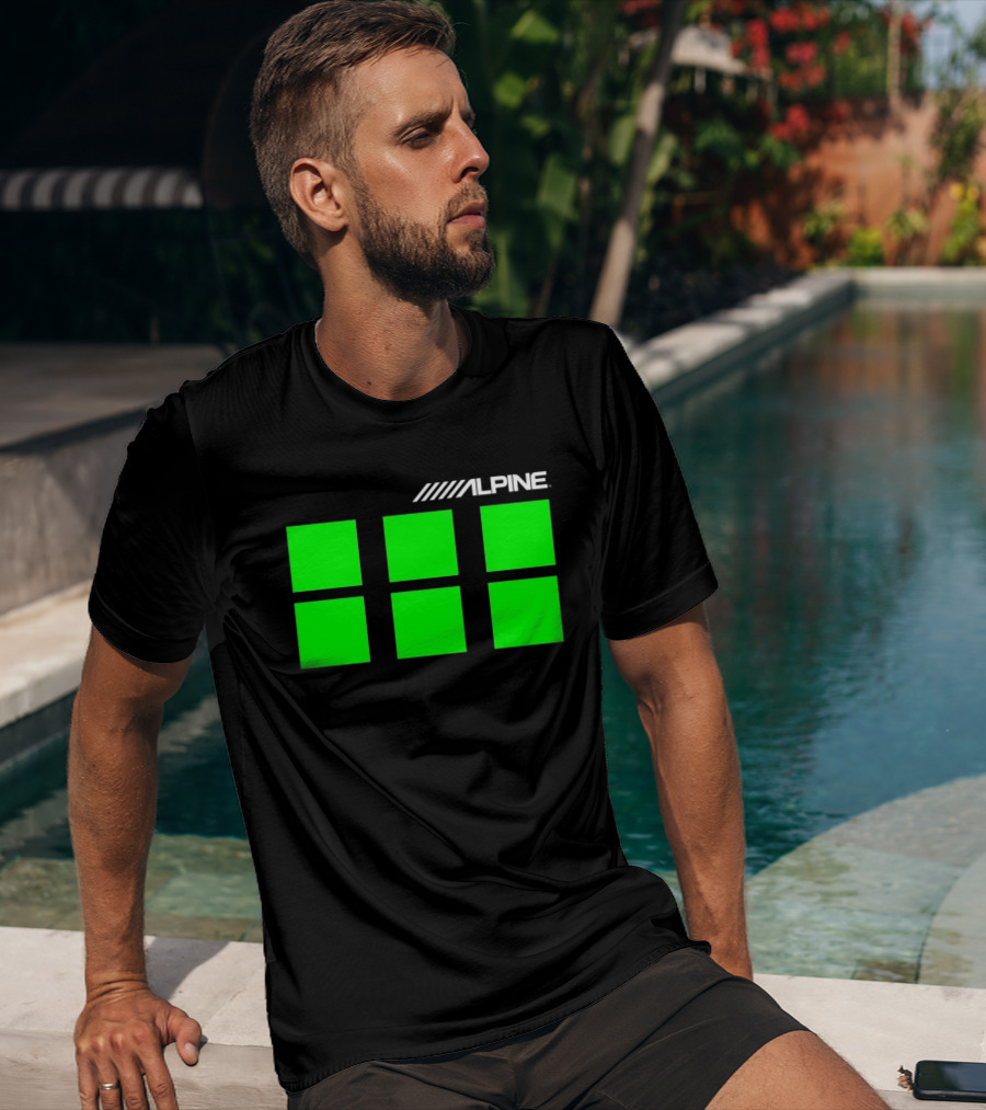 Alpine Audio Green Panel Blocks T-Shirt