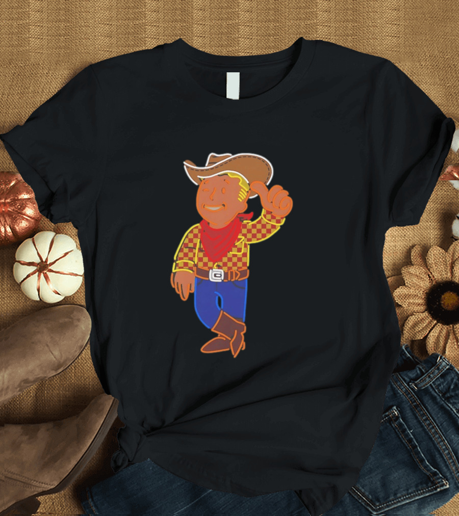 Fallout New Vegas Vault Boy Cowboy Woody T-Shirt
