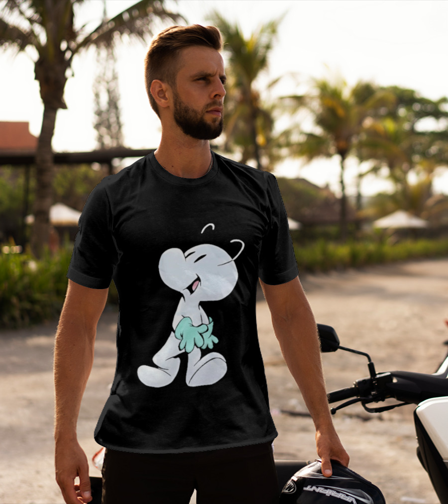 Fone Bone Character In Green Gloves Vintage Comic Style Bone Series T-Shirt