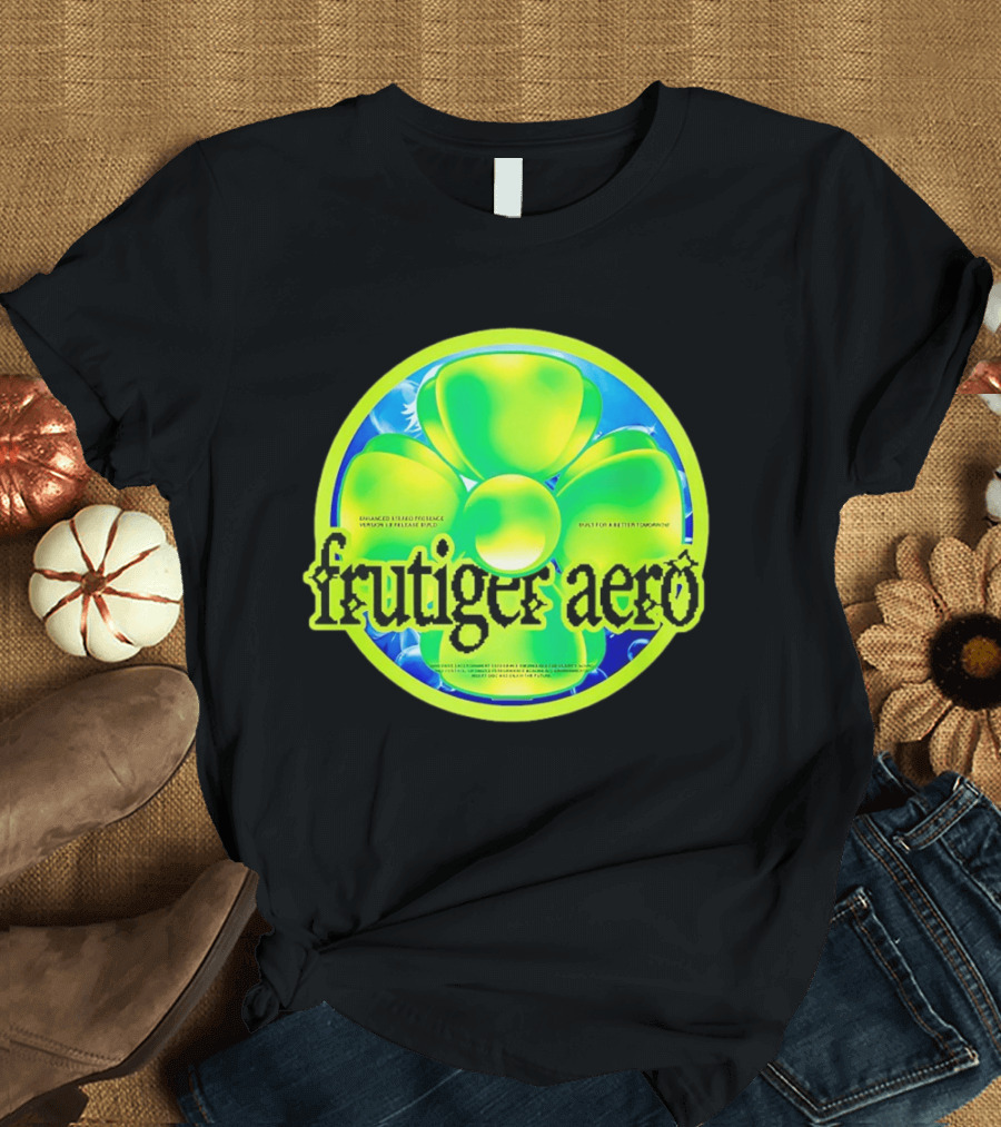 Frutiger Aero Psychedelic Neon Flower T-Shirt