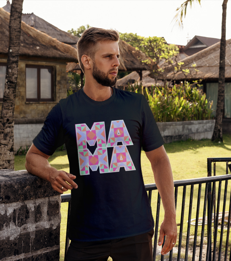 Mama Quilt Geometric T-Shirt
