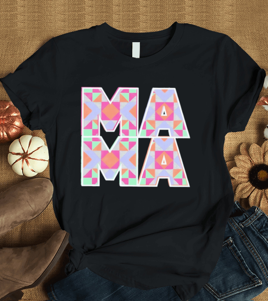 Mama Quilt Geometric T-Shirt