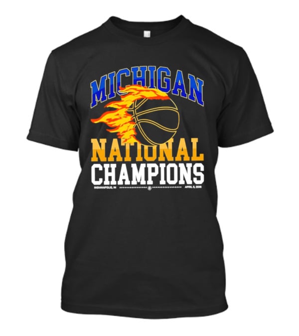 Michigan Basketball National Champions Fireball T-Shirt