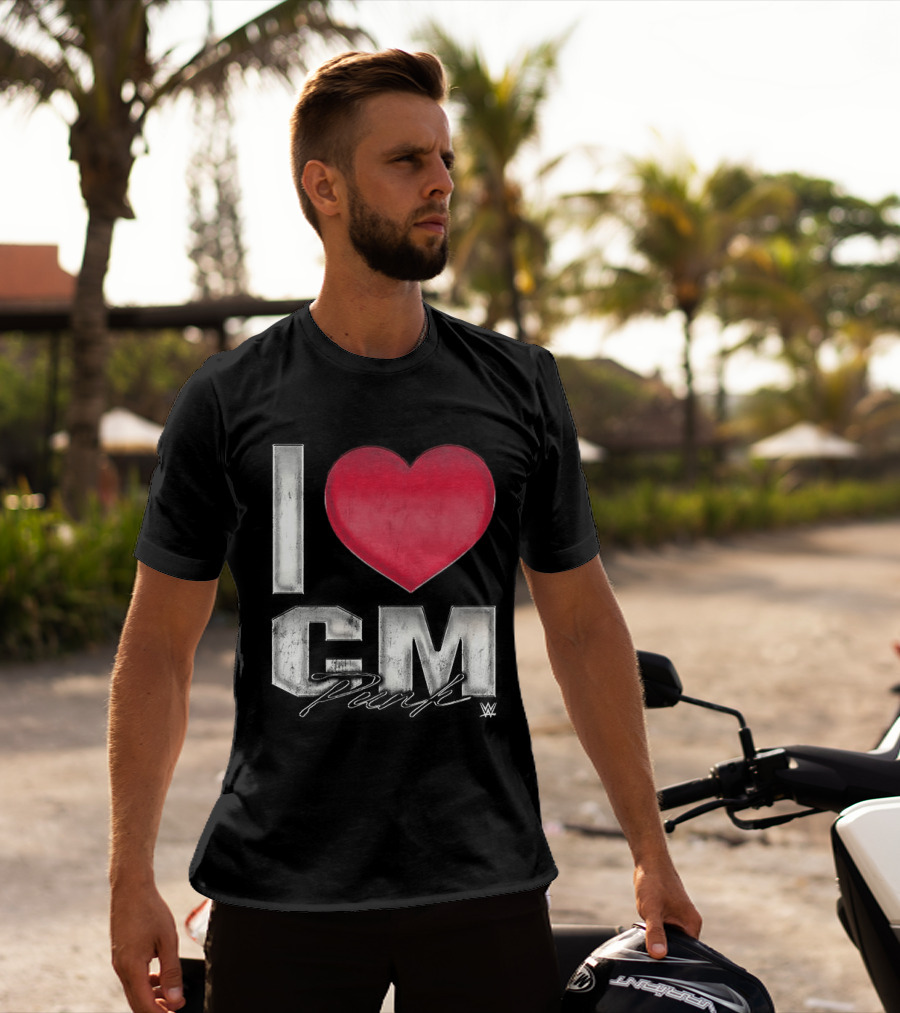 CM Punk I Heart WWE Love T-Shirt