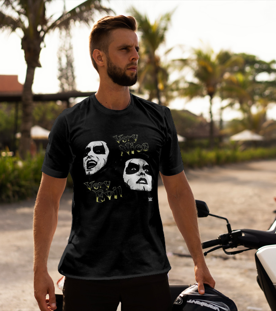 Danhausen WWE Very Nice Very Evil Grunge Face T-Shirt