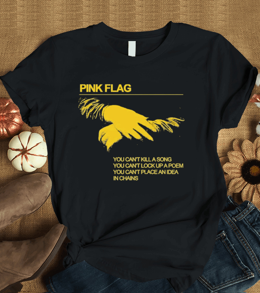 Pink Flag You Can't Kill A Song Poem Idea In Chains T-Shirt