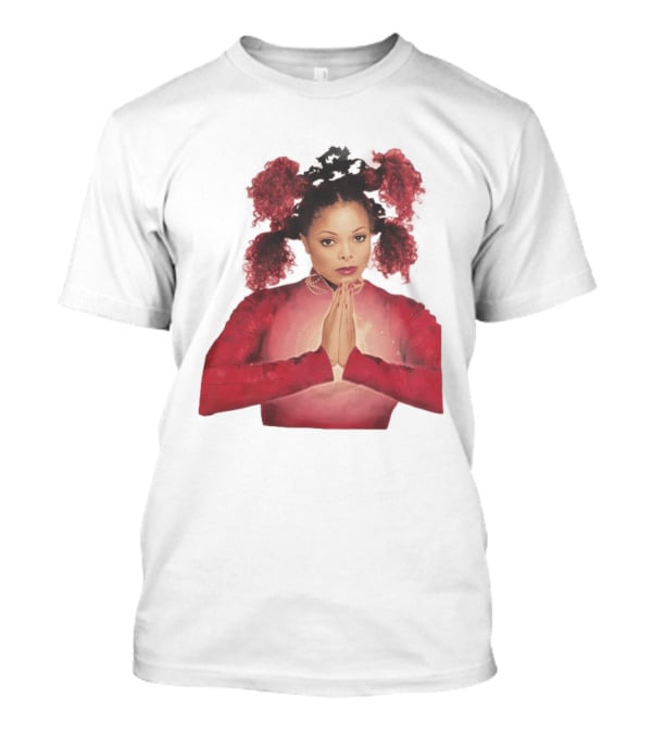 1999 Janet Jackson Velvet Rope Tour Red Outfit Praying Hands T-Shirt