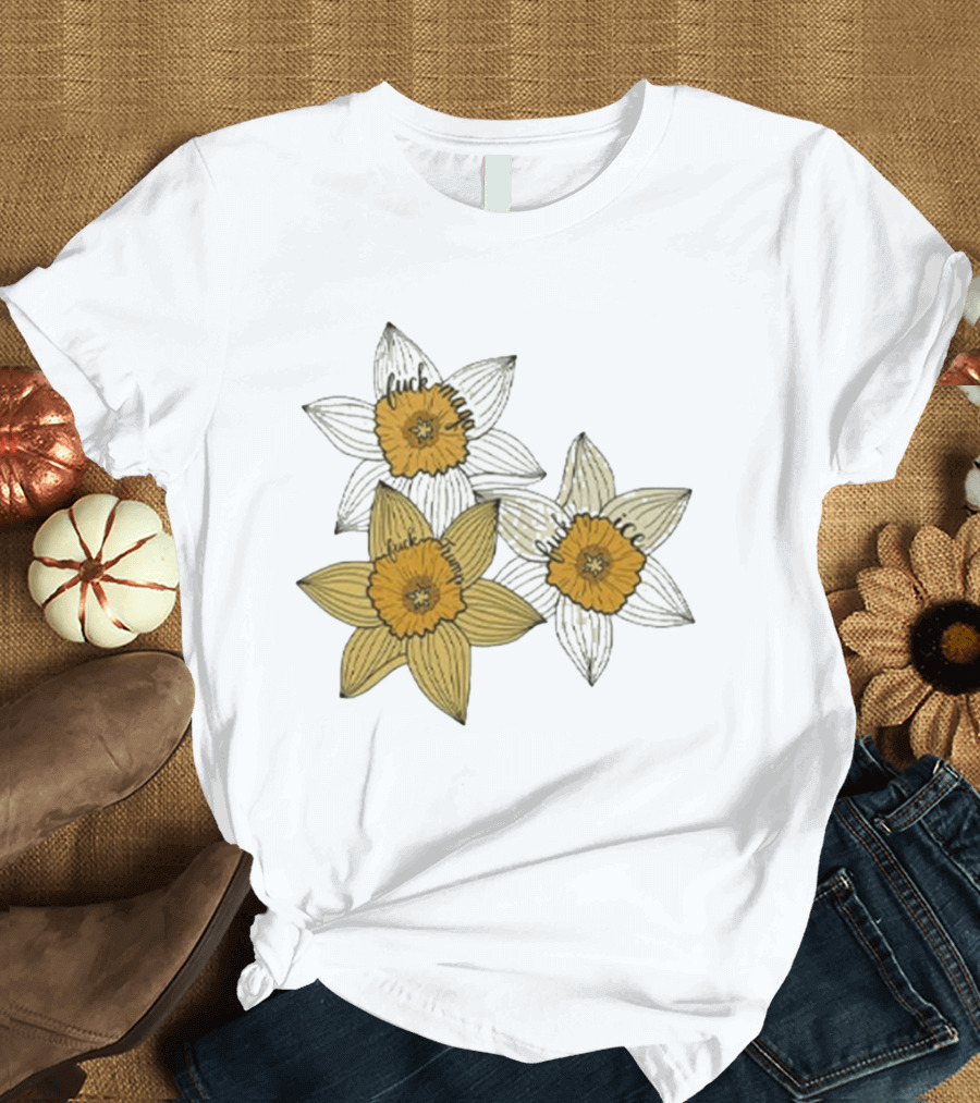 Fuck MAGA Trump ICE Yellow Daffodil Trio T-Shirt