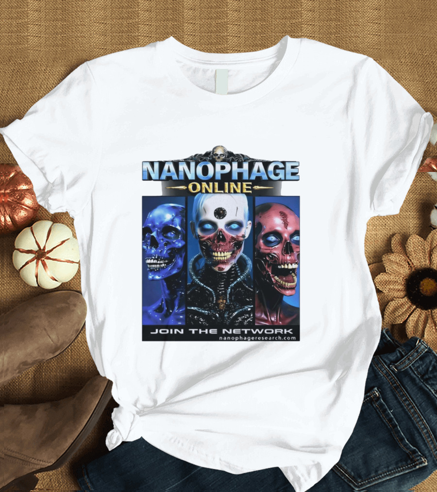 Nanophage Online Join The Network Nanophageresearch.com T-Shirt