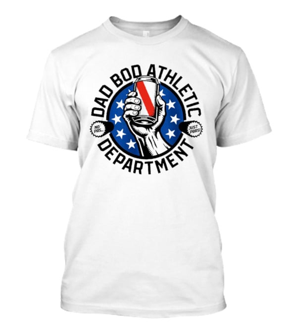 Dad Bod Athletic Department No Pass Just Punt Beer Can Stars T-Shirt