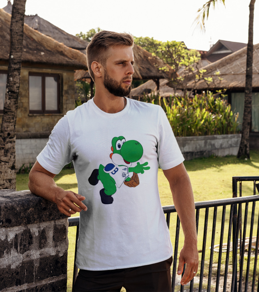 Los Angeles Dodgers Green Dinosaur Cartoon Character Toddler Staple T-Shirt