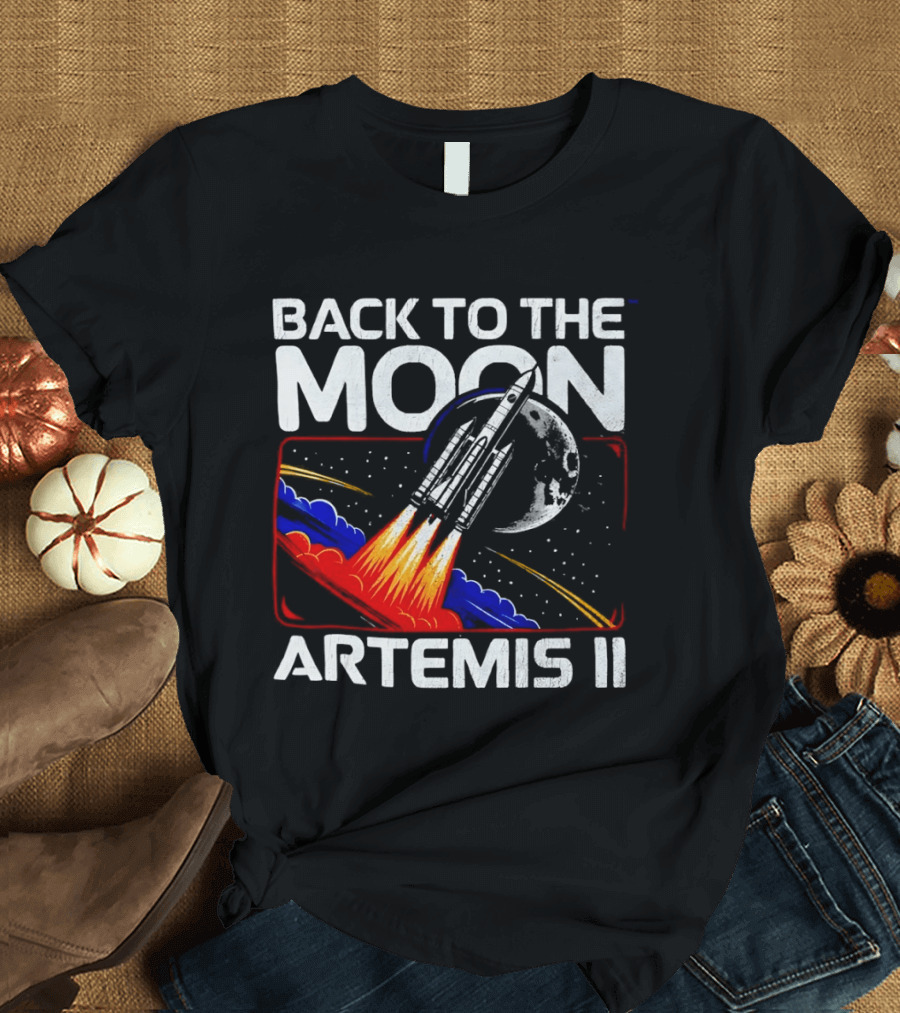 Back To The Moon Artemis II Rocket Mission Lunar Exploration T-Shirt