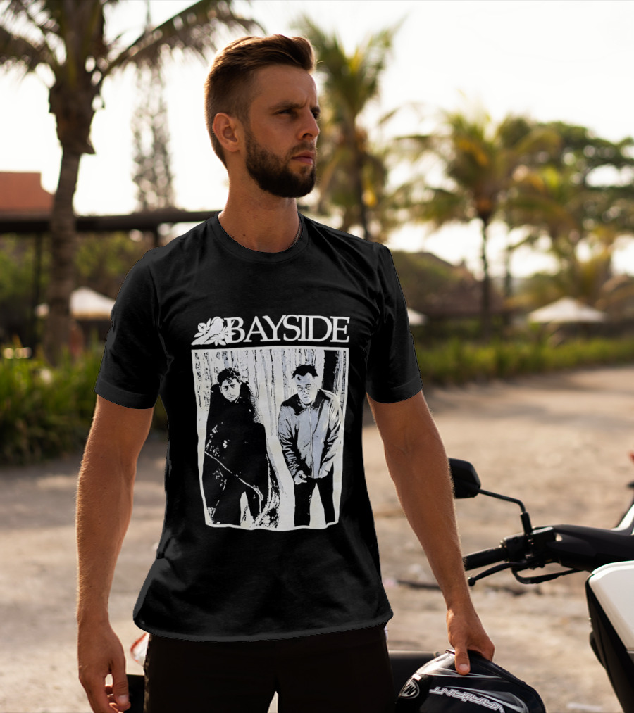 Bayside Band 25th Anniversary Black And White Image T-Shirt