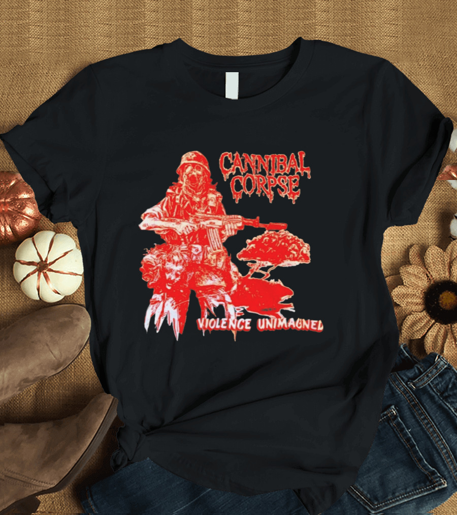 Cannibal Corpse Violence Unimagined Skeleton Soldier Album Merch T-Shirt