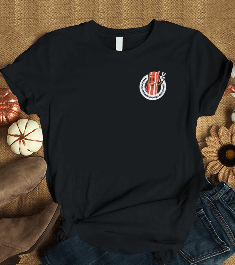 Dropout Bacon And Threats Black T-Shirt