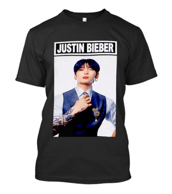 Justin Bieber Jungkook Wearing Suit Tattoo T-Shirt
