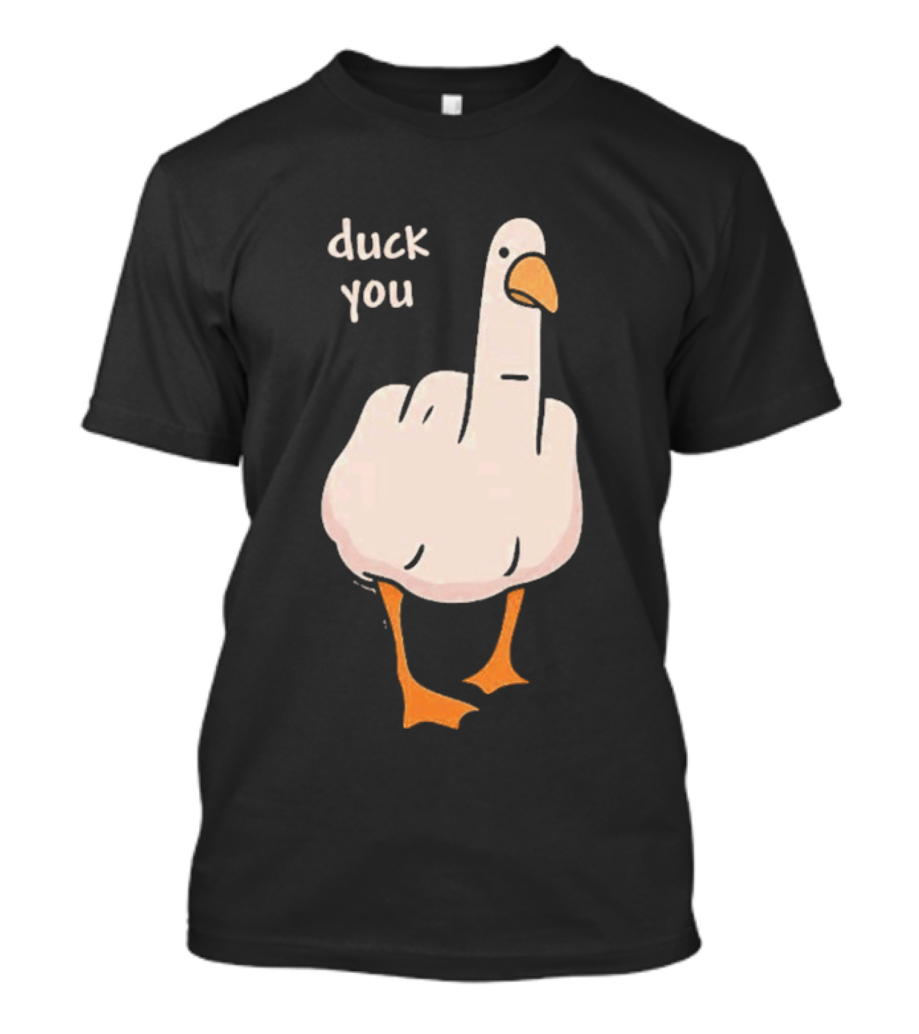 Duck You Middle Finger Duck Cartoon T-Shirt