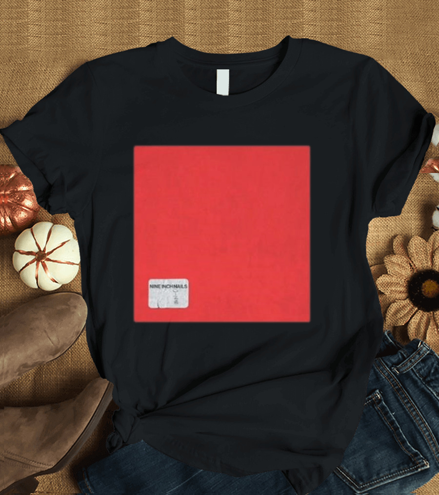 Nine Inch Nails Coachella 2026 Festival Indio California April 11 And 18 2026 Red Square Album Cover T-Shirt