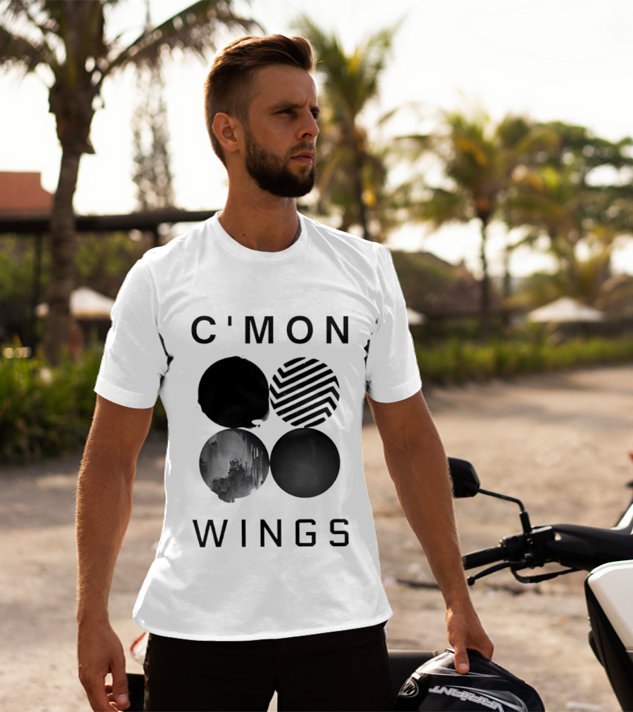 C'Mon Wings Four Circles Abstract T-Shirt