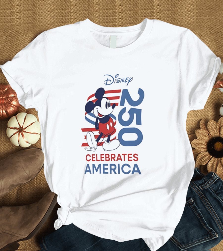 Disney Celebrates America 250th Anniversary 1776 2026 Mickey Mouse T-Shirt