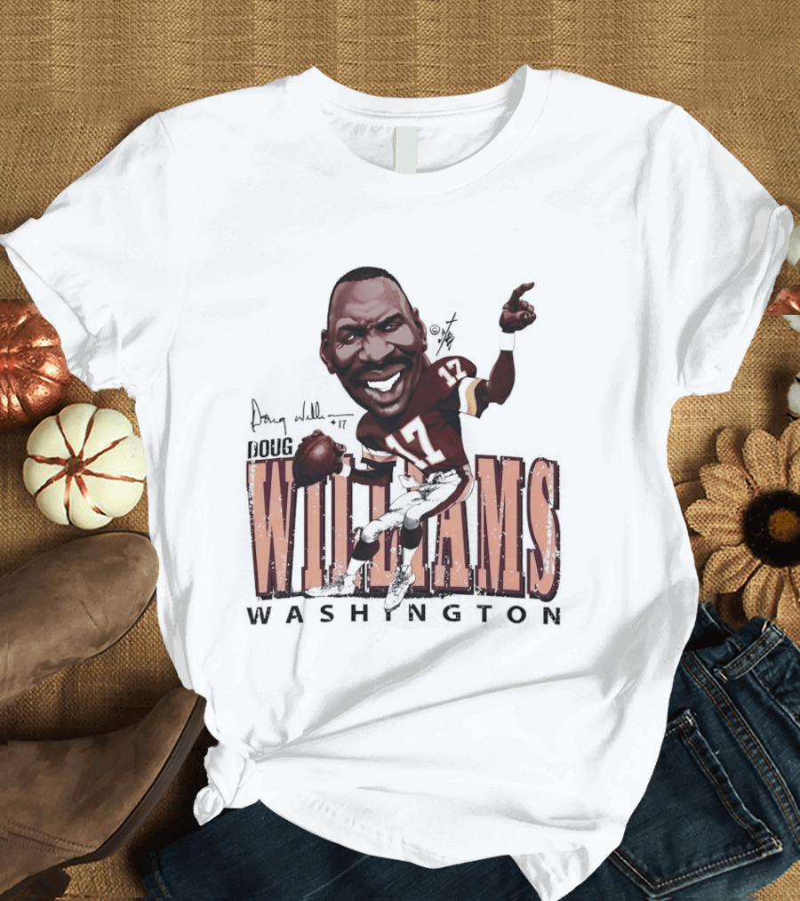 Doug Williams Washington Commanders Football Cartoon Caricature T-Shirt