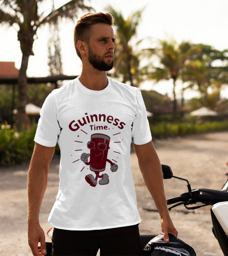 Guinness Time Walking Pint With Sunglasses T-Shirt