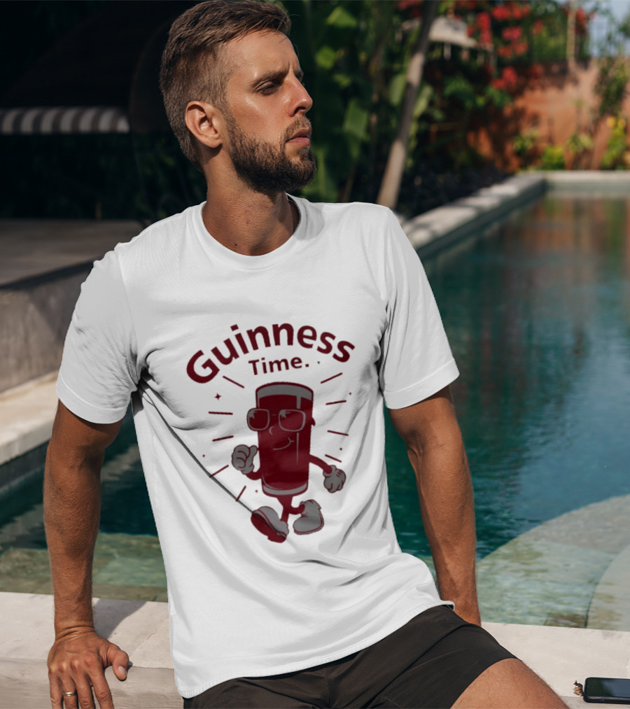 Guinness Time Walking Pint With Sunglasses T-Shirt