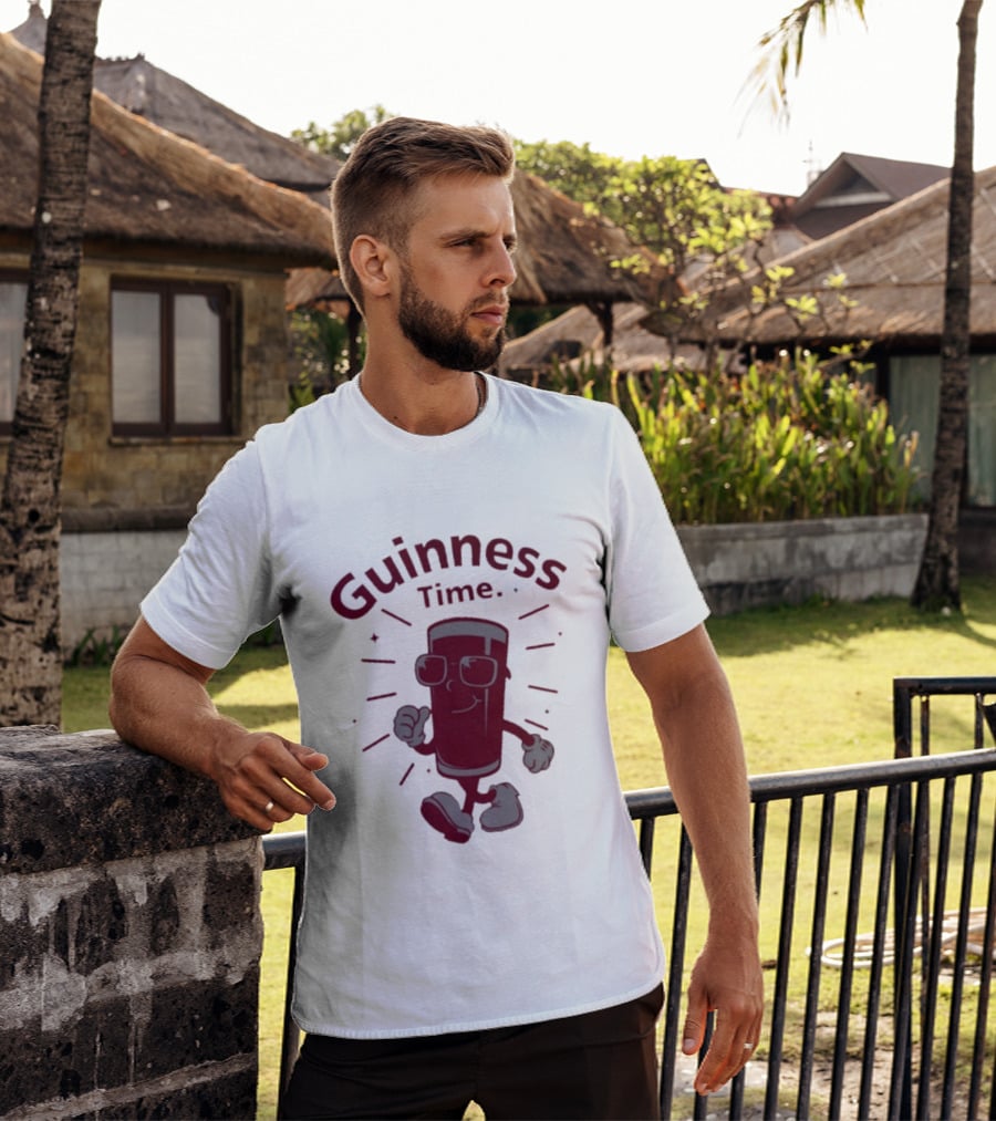 Guinness Time Walking Pint With Sunglasses T-Shirt
