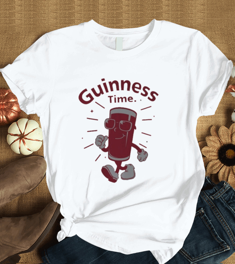 Guinness Time Walking Pint With Sunglasses T-Shirt