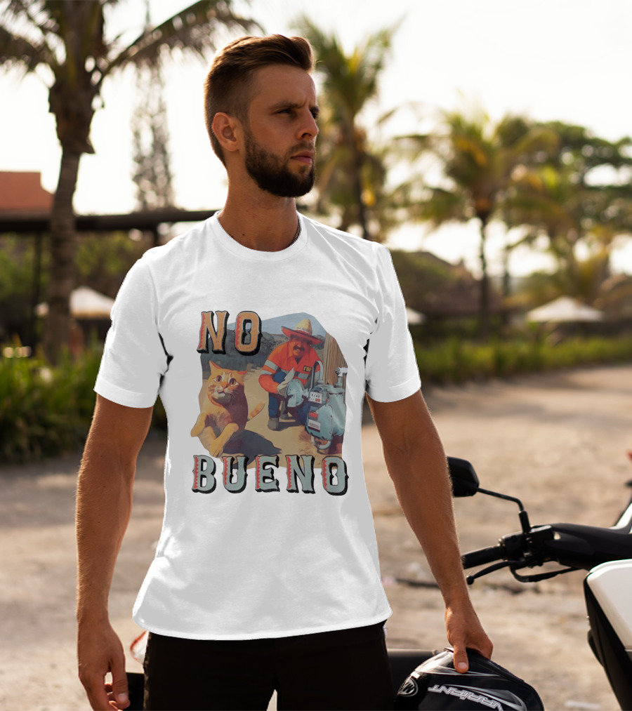 No Bueno Cat And FBI Gas Meter Scene T-Shirt