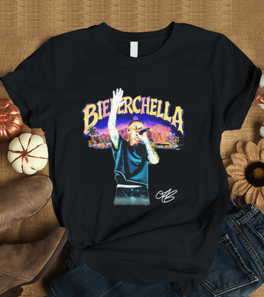 Justin Bieber Bieberchella Tour Festival Concept With Stage Performance And Amusement Park T-Shirt
