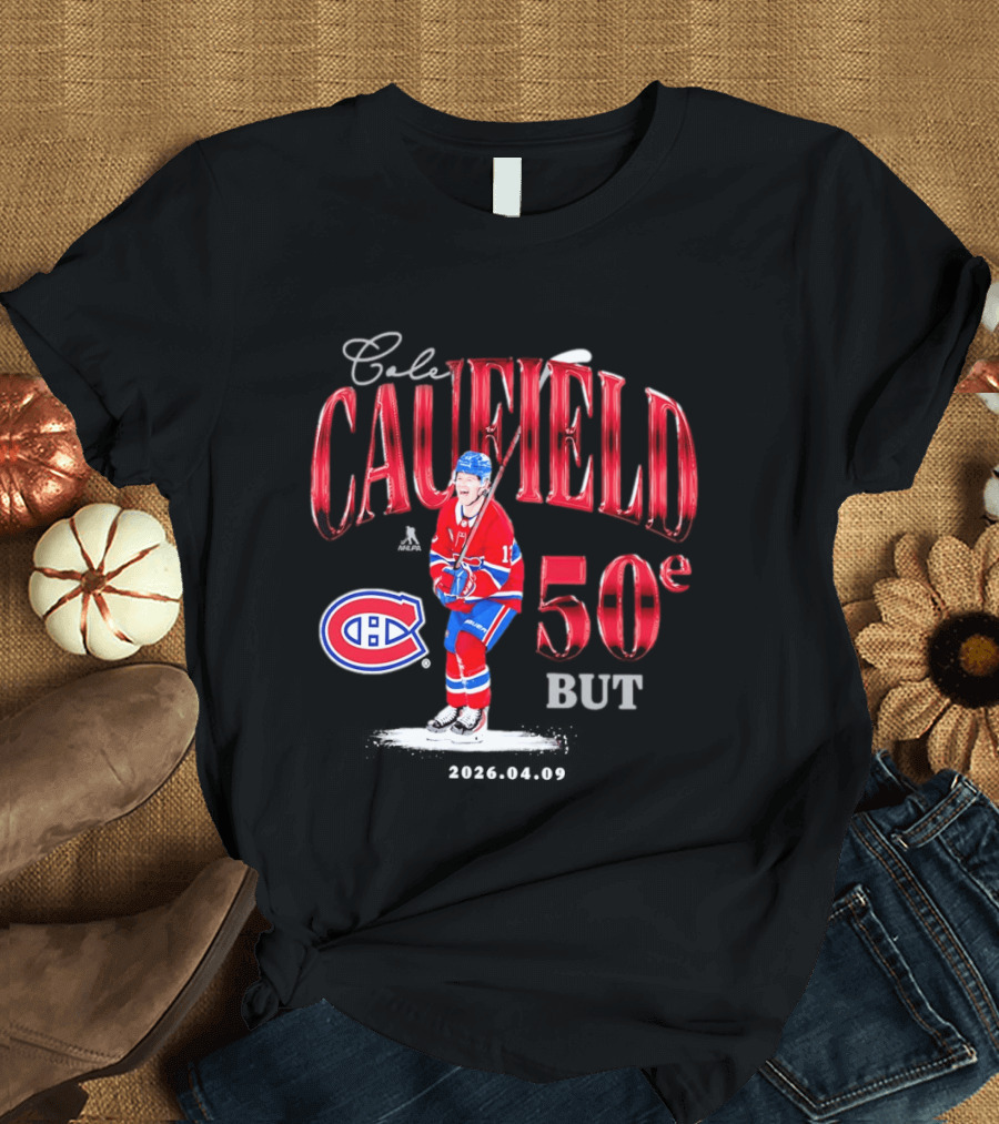Cole Caufield 50ème But Montreal Canadiens Hockey T-Shirt