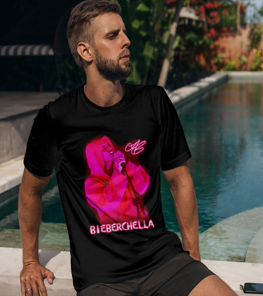 Bieberchella Mic Performance With JB Signature T-Shirt