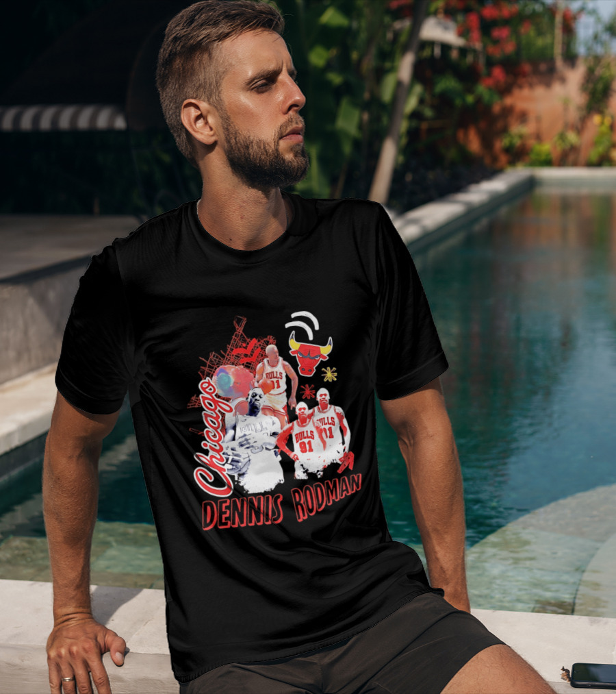 Chicago Bulls Dennis Rodman Vintage Basketball Legend T-Shirt