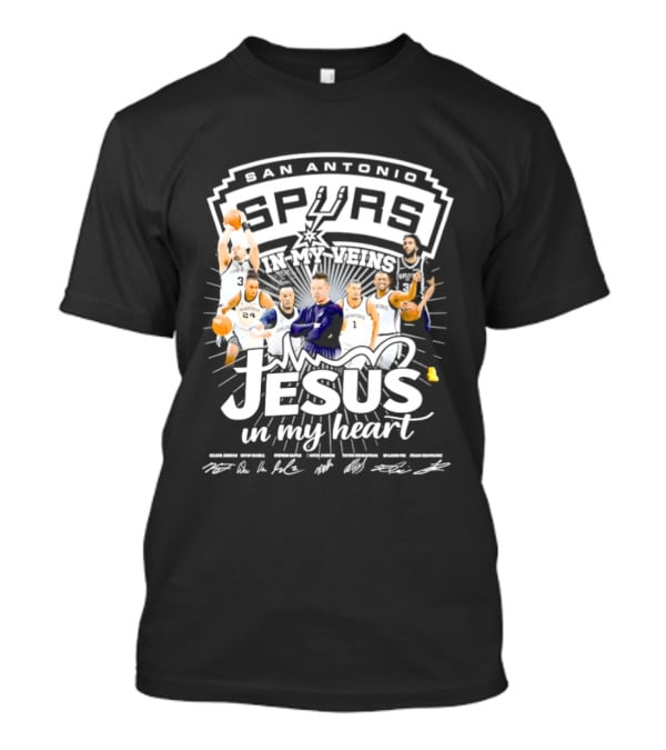 San Antonio Spurs Basketball Passion And Faith With Jesus In My Heart T-Shirt