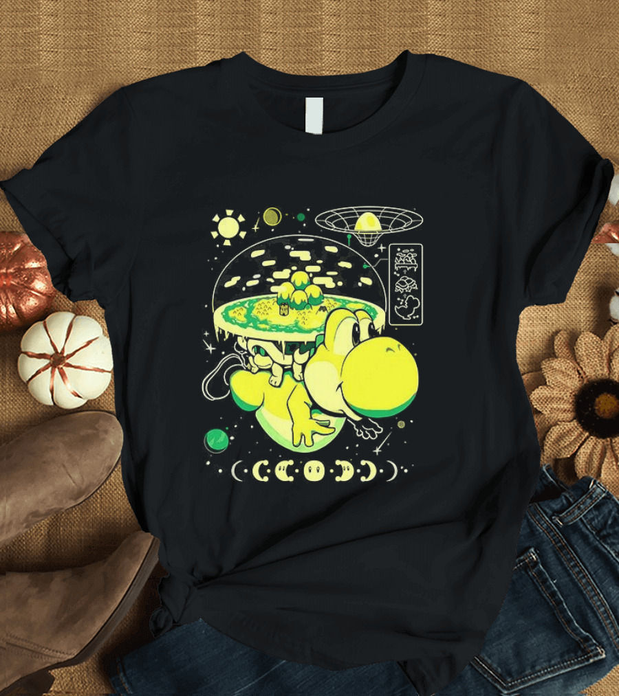 Yoshi Whole World Within His Shell Super Mario World Iconic Nintendo T-Shirt