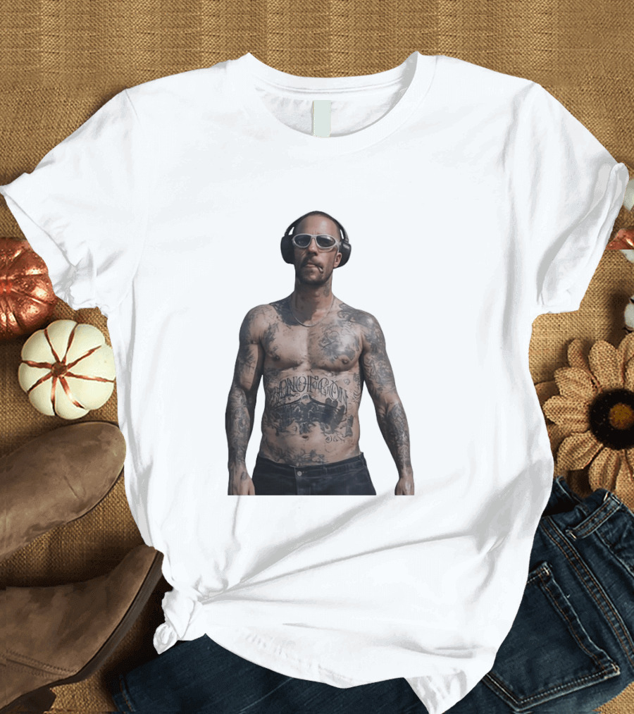 Adam Levine Maroon 5 Smoking Tattoos And Headphones T-Shirt