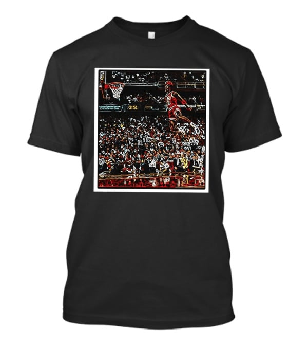 Michael Chicago Bulls Soaring GOAT Dunk NBA Legend T-Shirt