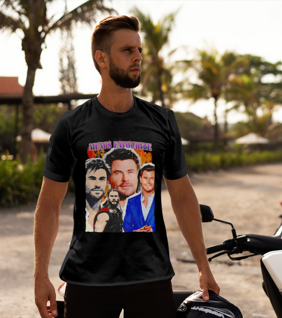 Mum's Favourite Chris Hemsworth Collage T-Shirt